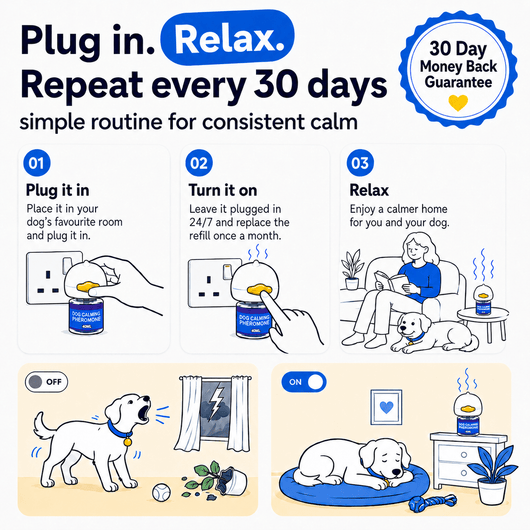 Pawsora - Dog Diffuser - DAP Pheromone - Dog appeasing pheromone - Pet Diffuser - Dog sleep - Dog anxiety